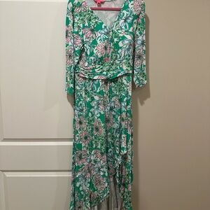 Lilly Pulitzer - MOANA 3/4 SLEEVE MAXI DRESS, SPEARMINT BLOSSOM VIEWS